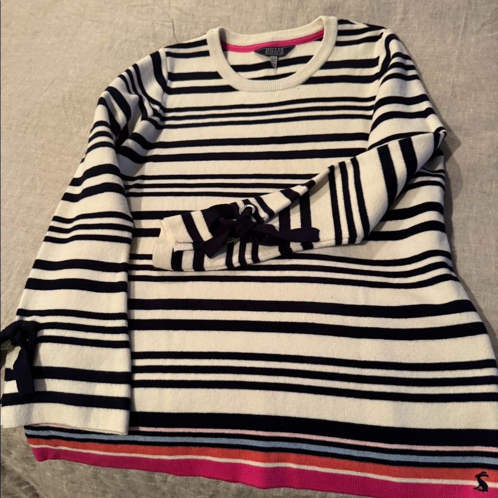 Adorable JOULES Striped Beautiful Knit Sweater